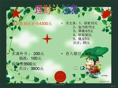 我的理财计划(理财有什么好处)
